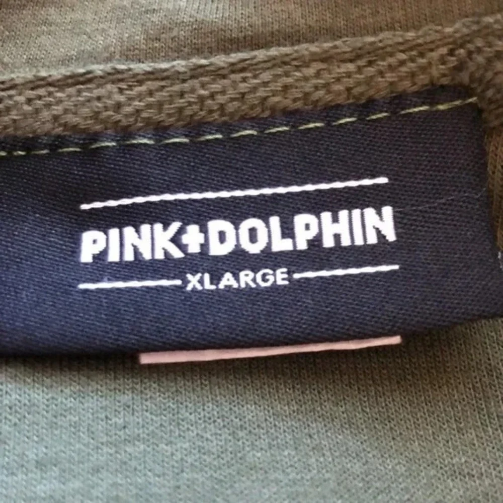 New PINK DOLPHIN Men's XLarge‎ Olive Green Long Sleeve Full Zip Hoodie
